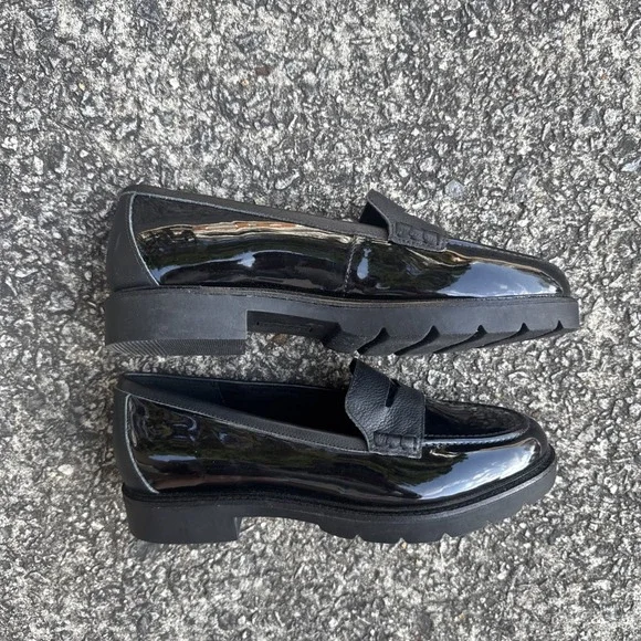 Rockport Kacey Penny Loafer Women's 9.5 Black Patent Faux And Leather Upper Shoe - Picture 7 of 11